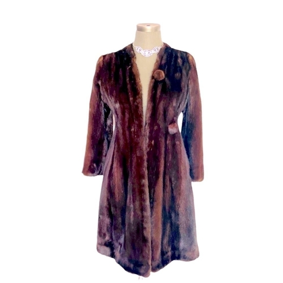 Luxury Million Dollar Look Vintage Geoffrey Beene Real Mink Fur Coat Jacket - Picture 5 of 11